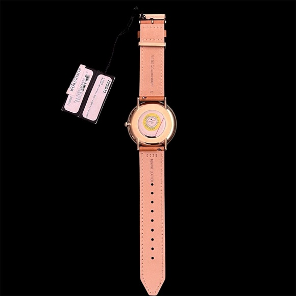 NWT Rebecca Minkoff Watch Tan Leather Satinless Steel Water Resistant Classic - Picture 5 of 9